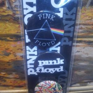🎵 🌈 Pink Floyd 🎸🔥 Pins 🆕 New NWT Buttons Pin 📌 4 Pack 1.25" Dark Side Moon